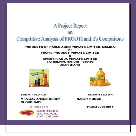 Project on Frooti