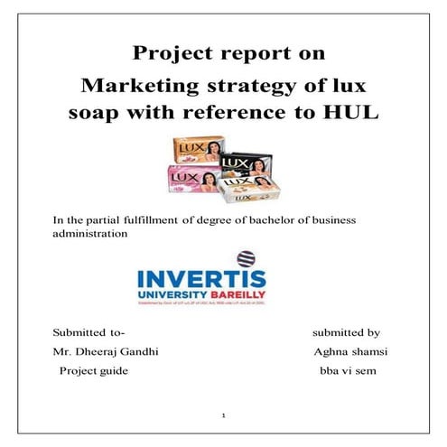 marketing strategy of lux soap with reference to HUL