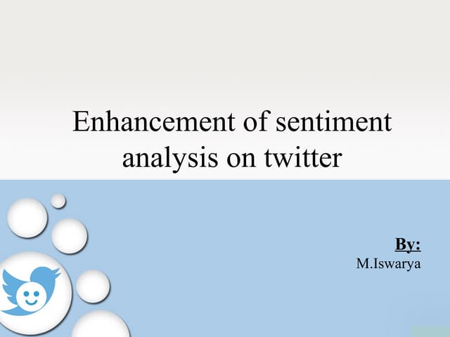 Sentiment analysis in Twitter on Big Data