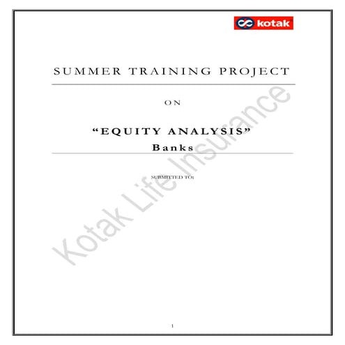 Project on equity analysis