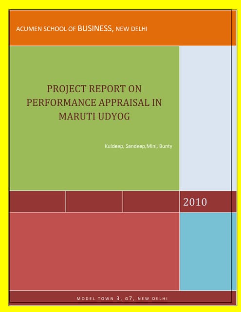 Project on maruti