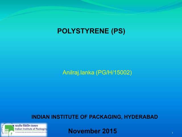 Project report on polystyrene (ps)