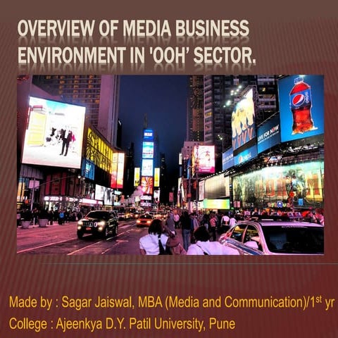 Overview of media sector of 'OOH sector'