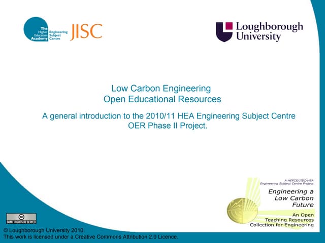 Low Carbon Engineering Open Educational Resources  