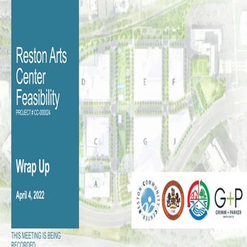 Reston Arts Community Center Feasibility - Wrap Up