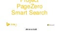 Project page zero, Smart Search, Learning to Personalize suggestions