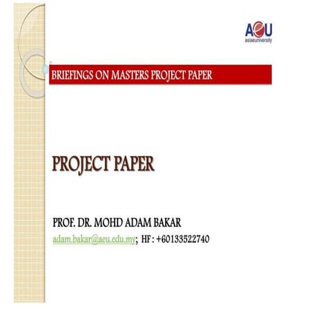 PROJECT PAPER