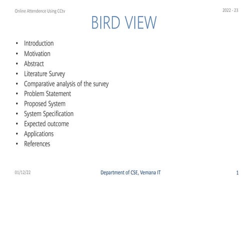 Automated attendence system PPT