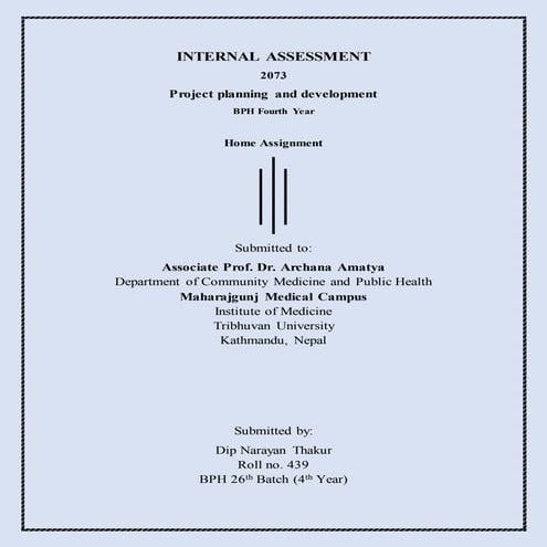 SBA strengthening project planning using logical framework analysis in Nepal