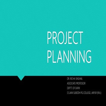 PROJECT PLANNING