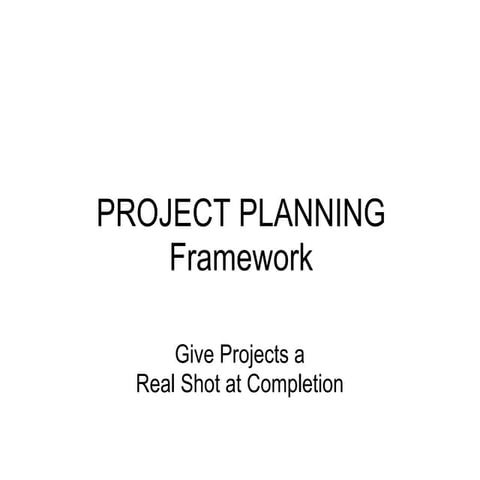 Merchant Foundation Project Planning Framework