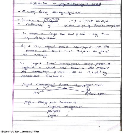 Project planning notes | PDF