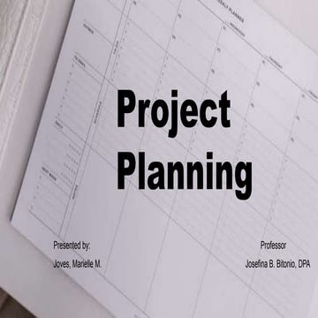MPA 209 :  Project Planning Presentation