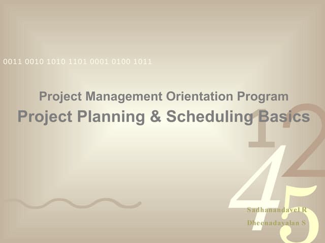 Project Planning Scheduling