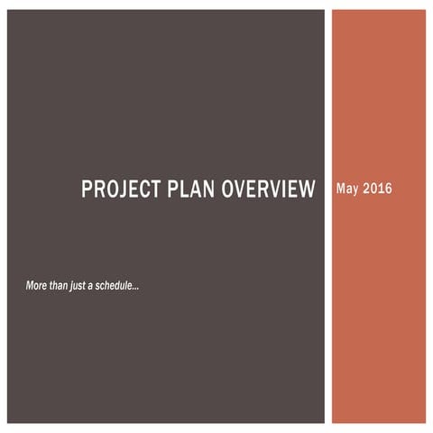 Project plan overview