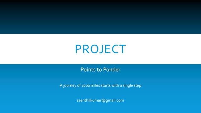 Project points-to-ponder