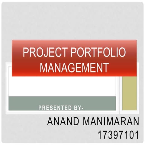 Project portfolio management an introduction | PPT
