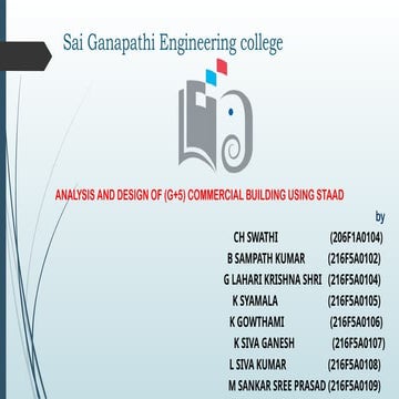 Analysis and Design of G+5 Commercial Building using STAAD Pro
