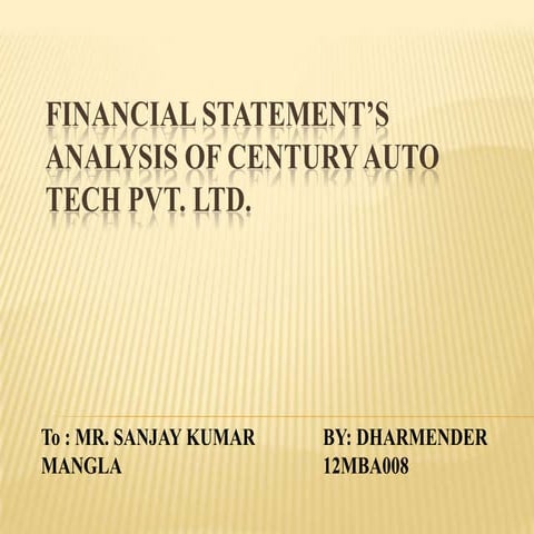 financial statement's analysis