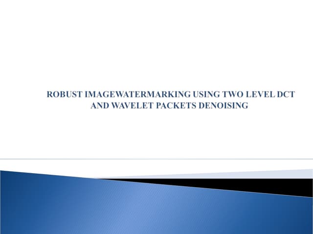 robust image watermarking