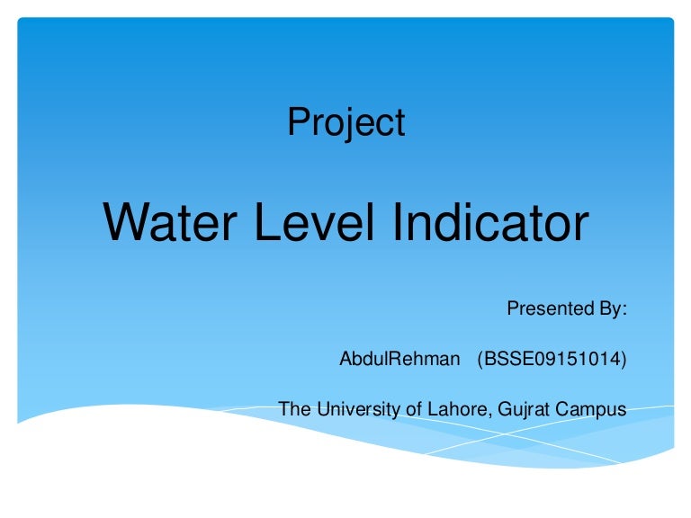 Water Level Indicator Project Presentation