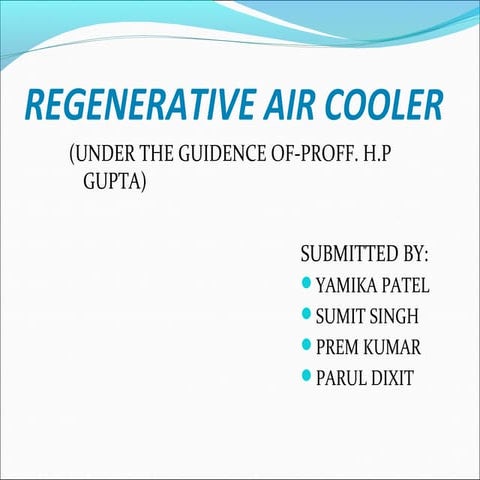 regenerative air cooler