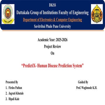 Machine Learning for Disease Prediction | PPTX