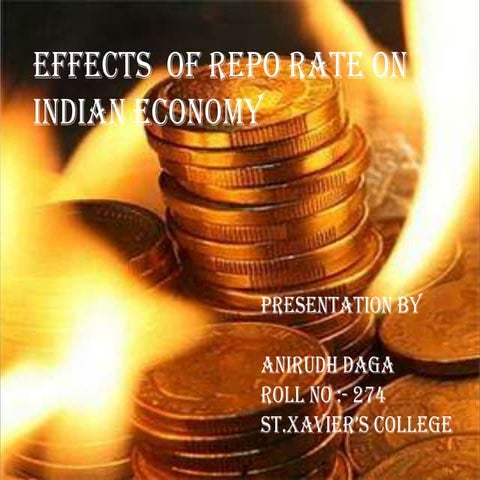 Repo Rate and It's effect on Indian Economy