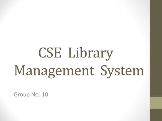 Library management system | PPTX