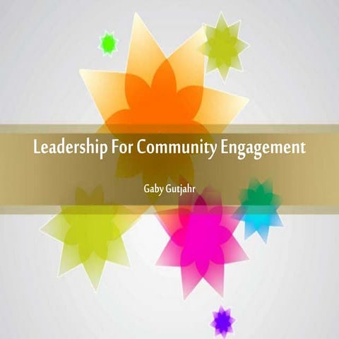 Project Presentation - Leadership For Community Engagement | PPTX
