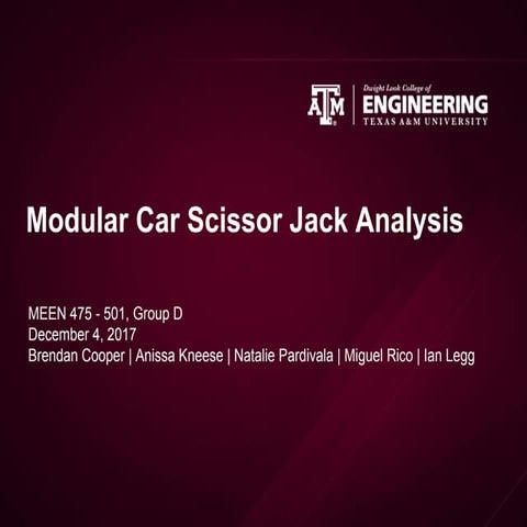 TAMU MEEN 475 Group D Presentation F2017