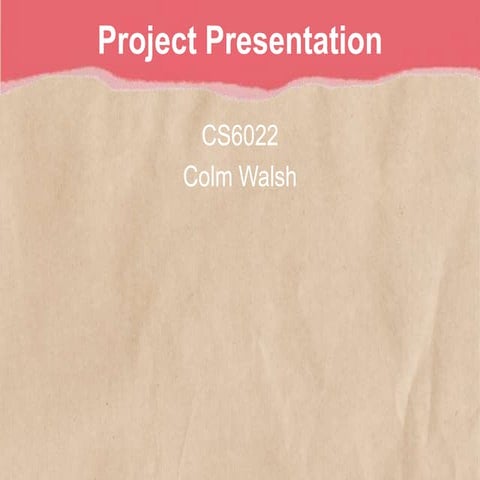Initial Project Presentation  