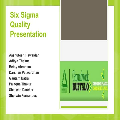 Analyzed operations of Groundwork Buffalo to identify Non-Value Add activities and propose improvement opportunities.