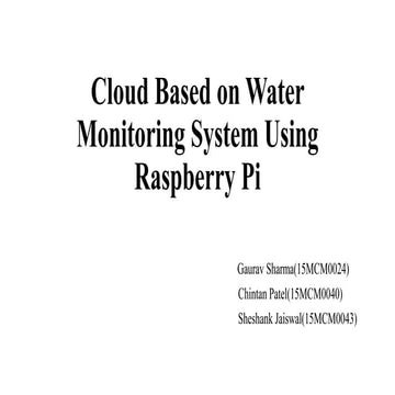 water control system using Raspberry
