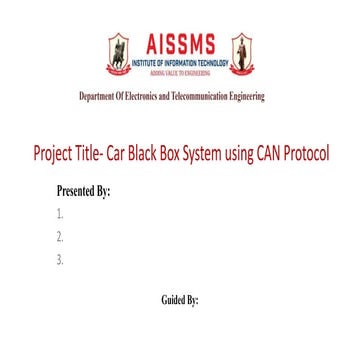 Project Presentation 1 Template Car Black Box