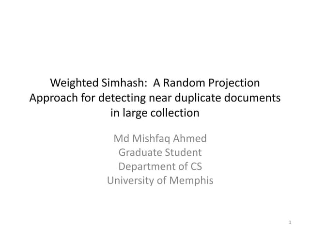 NDD Project presentation