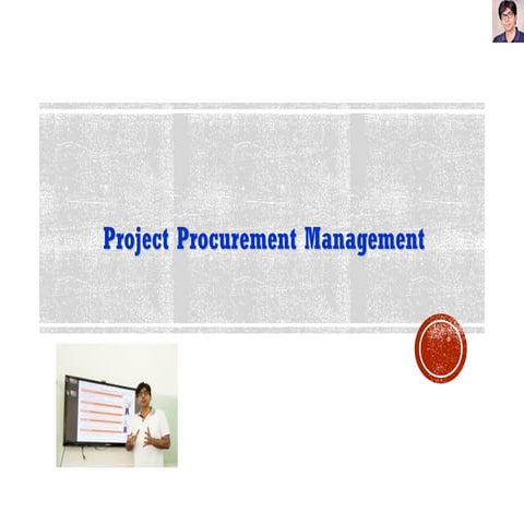 Project procurement management PMBOK Sixth Edition
