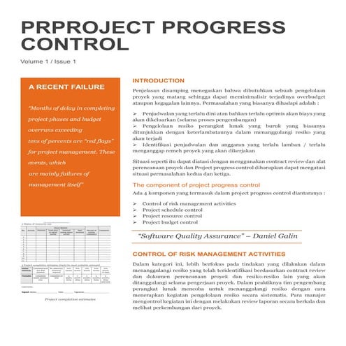 Project progress control | PPT