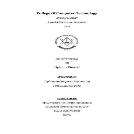 Project proposal Module