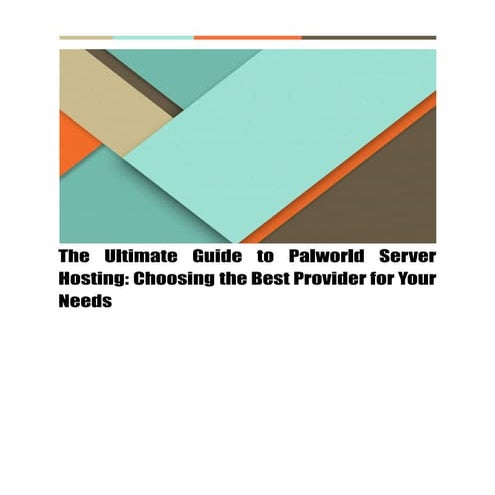 Best Palworld Server Provider | Updated Version | 2024