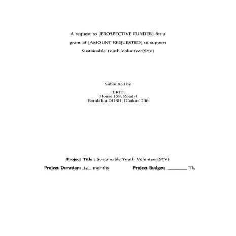 Project proposal for BRIT