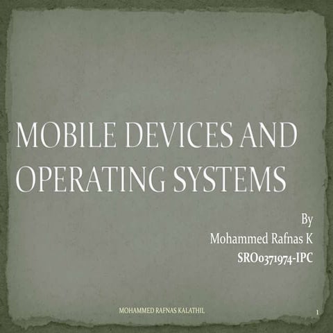 mobile devices and operating systems