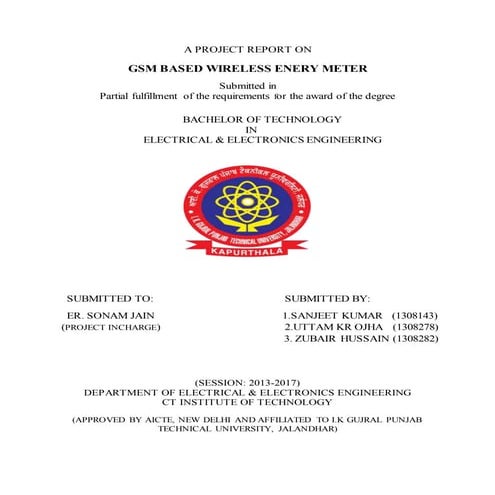 GSM Based wireless energy meter/sanjeet-1308143