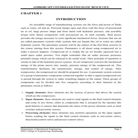 Android App Controlled Pneumatic Bench vice