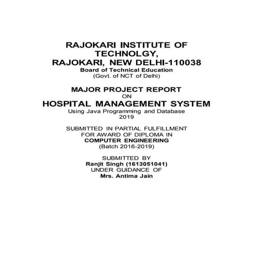 Hospital Management System