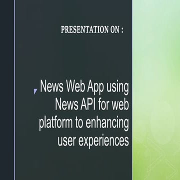 News web APP using NEWS API for web platform to enhancing user ...