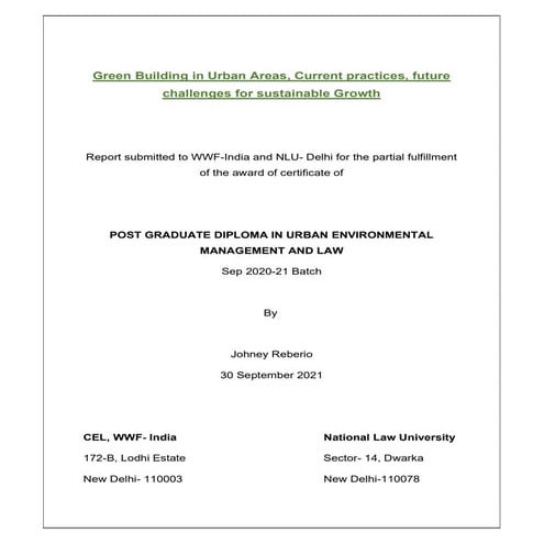 Green buildings & sustainable growth | PDF