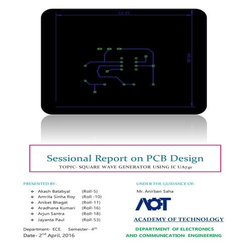4th Semester PCB Design Report | PDF
