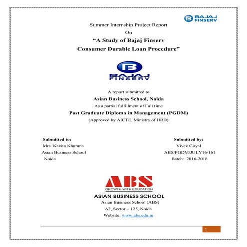 SIP Project Report by Vivek Goyal