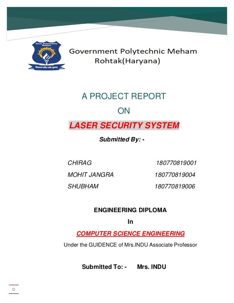 Laser Security System Project report
